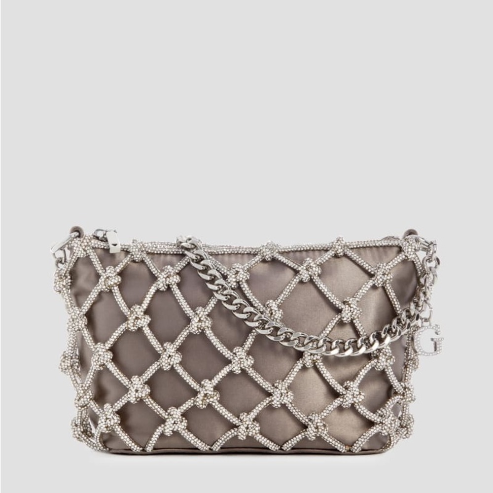 New GUESS Zalina Top-Zip Shoulder Bag